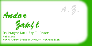 andor zapfl business card
